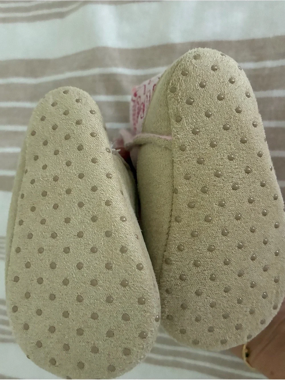 Baby Pink and Tan Cowboy Booties for Walkers